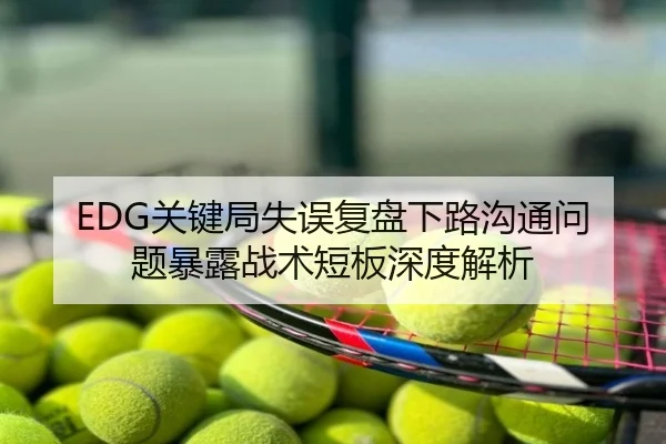 EDG关键局失误复盘下路沟通问题暴露战术短板深度解析